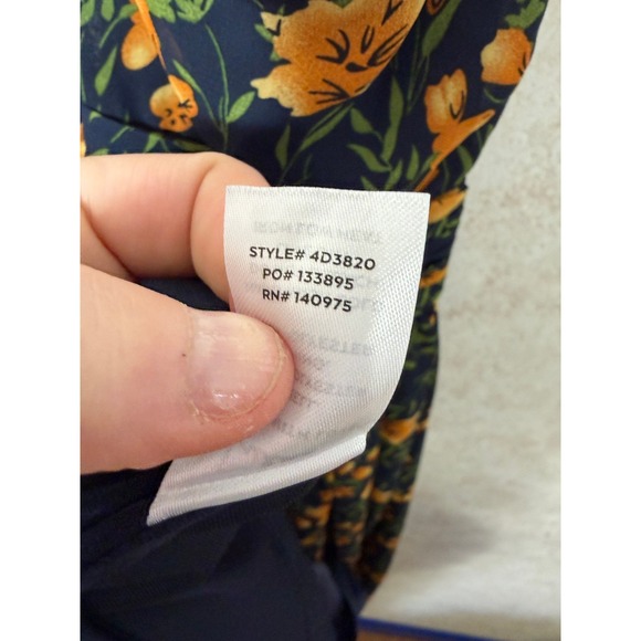 Lulus Full of Joy Maxi Dress Women Size M Navy Blue Floral Chiffon Formal Party - Picture 6 of 8